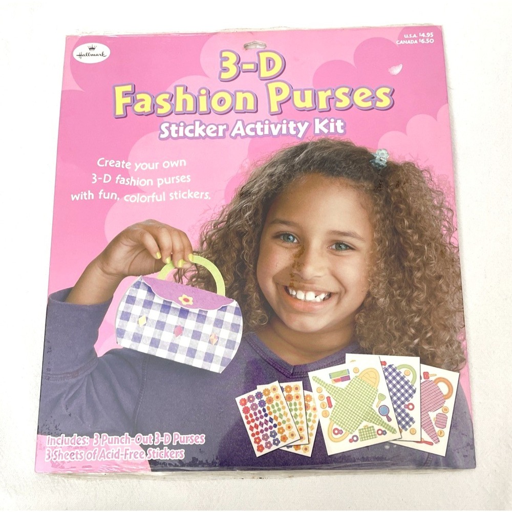 Hallmark 3-D Fashion Purses‎ Sticker Activity Kit Stickers New in package